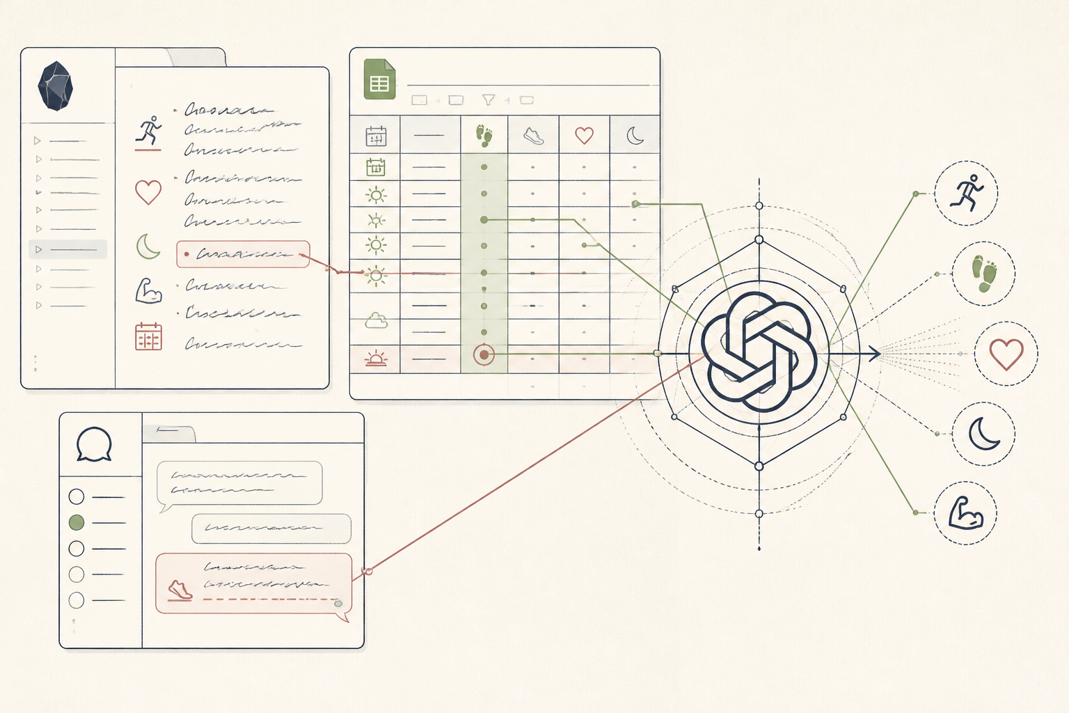 Cover illustration for From Scattered Notes to Insight: A Coach’s Movement AI System