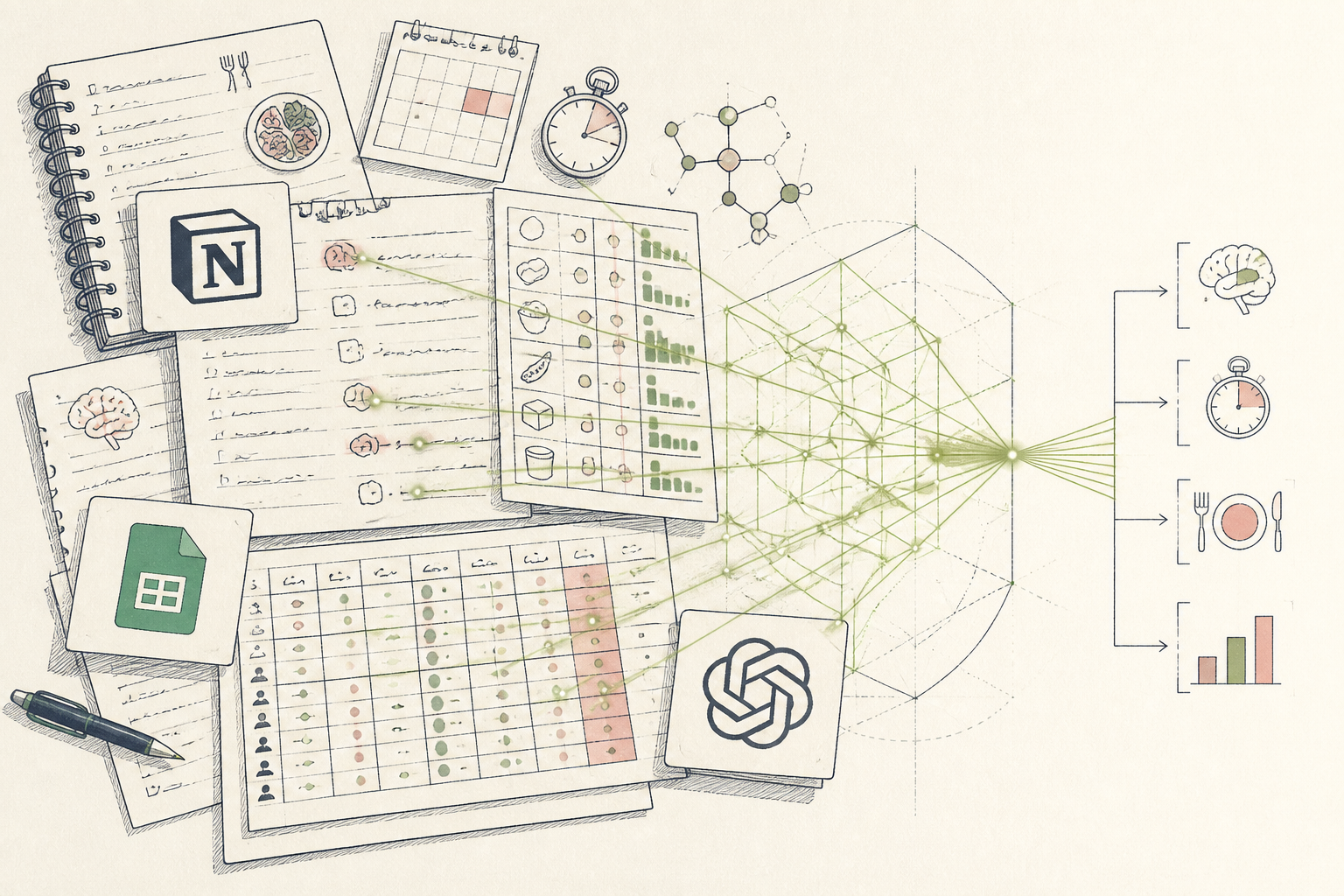 Cover illustration for From Scattered Notes to Targeted Cognition Protocol