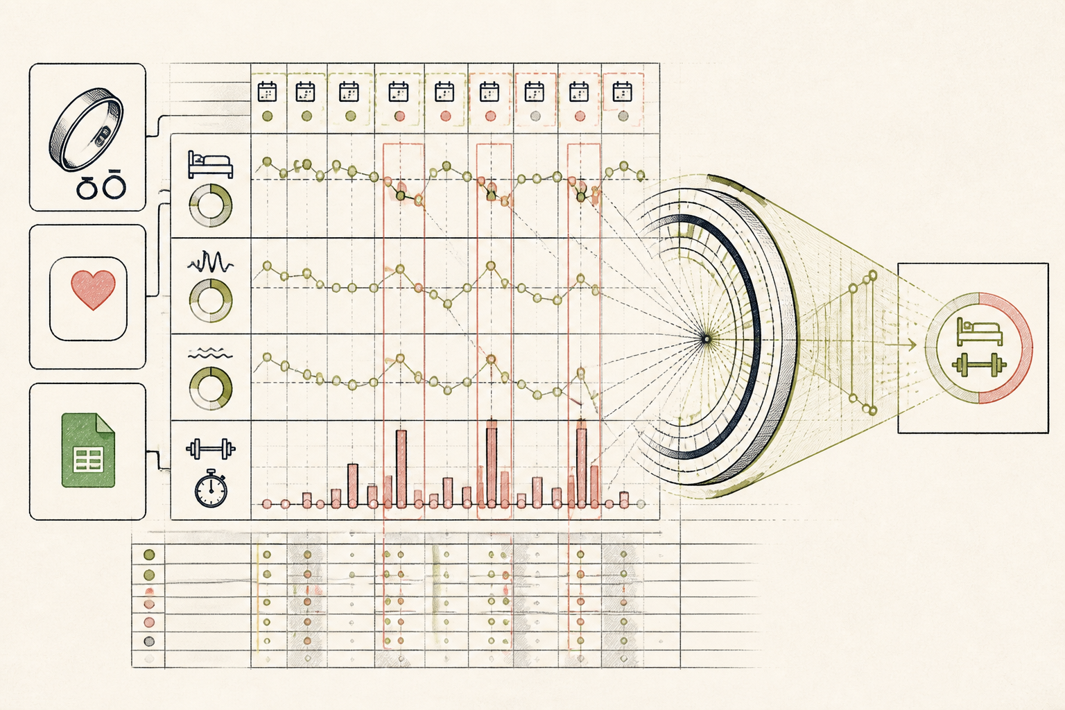 Cover illustration for From Scattered Sleep Data to a Clear Pattern