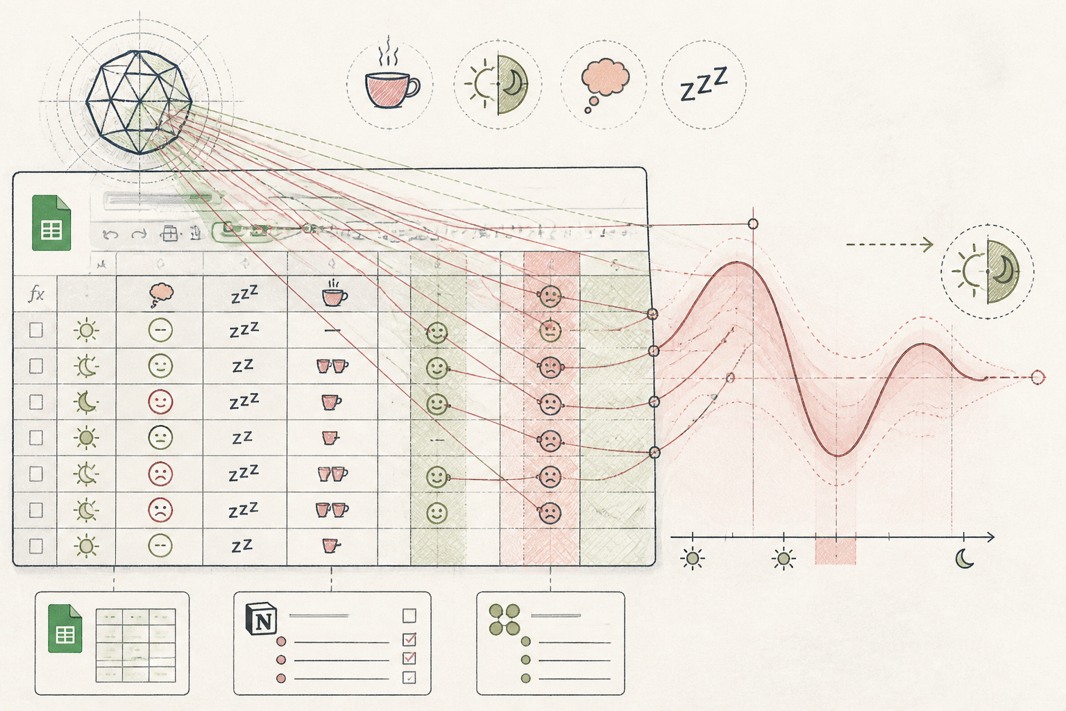 Cover illustration for Mood Shifts and Circadian Rhythms