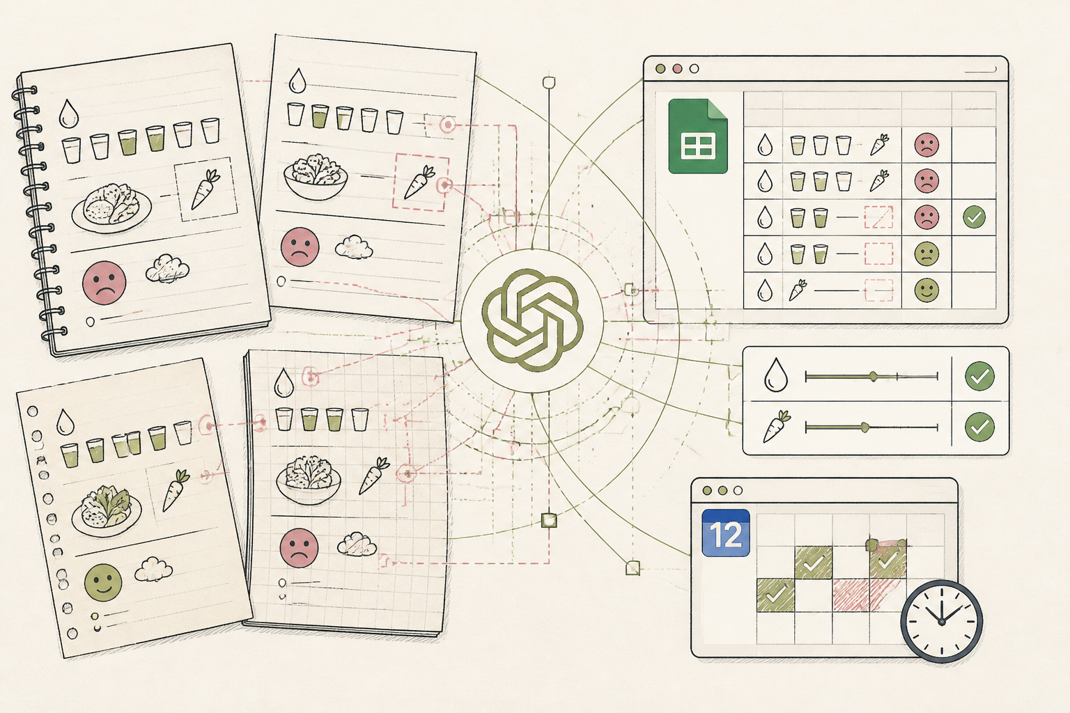 Cover illustration for One Nutritionist’s Journey from Buried Notes to Clear Trends
