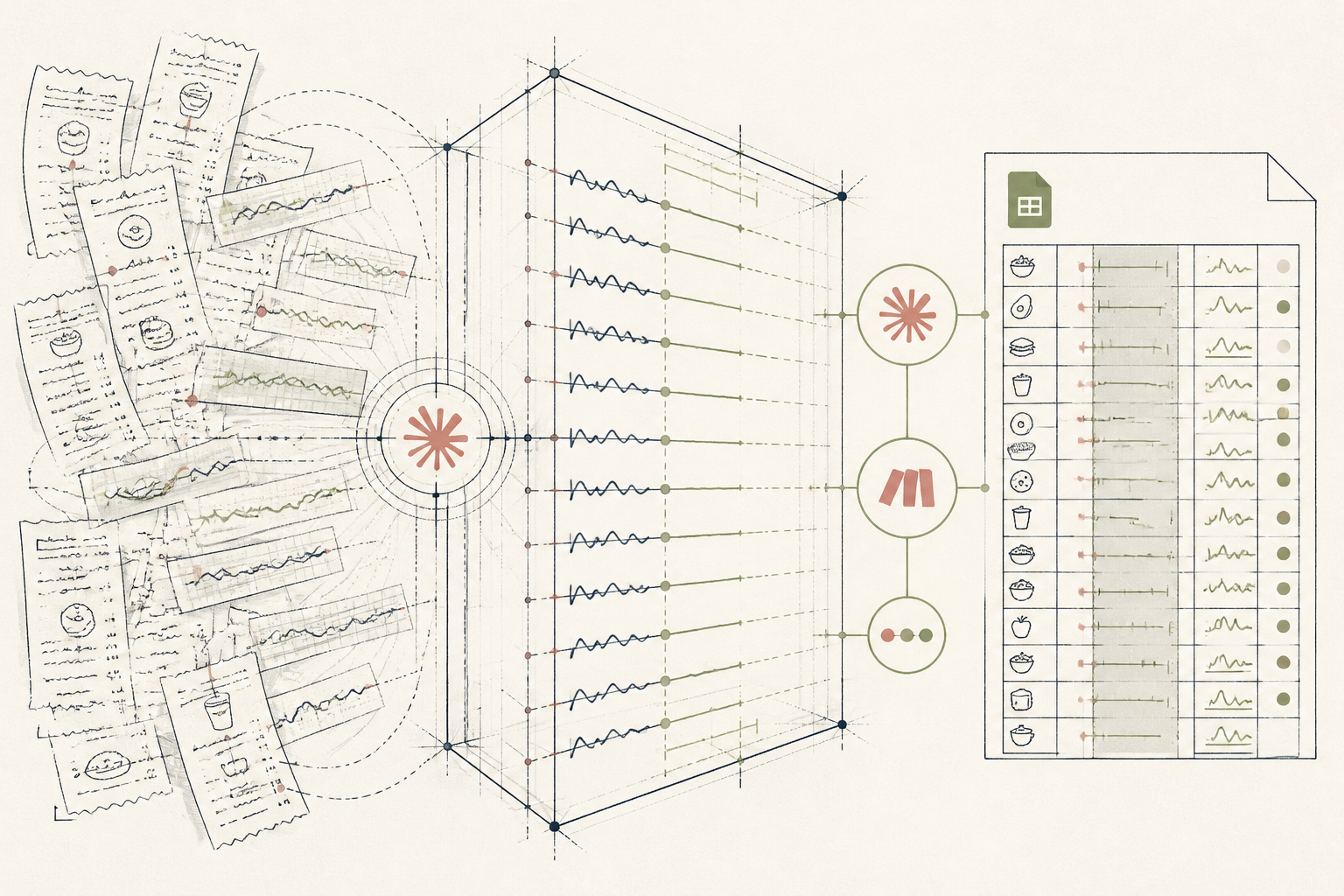Cover illustration for Turning fragmented food logs into calm metabolic reviews